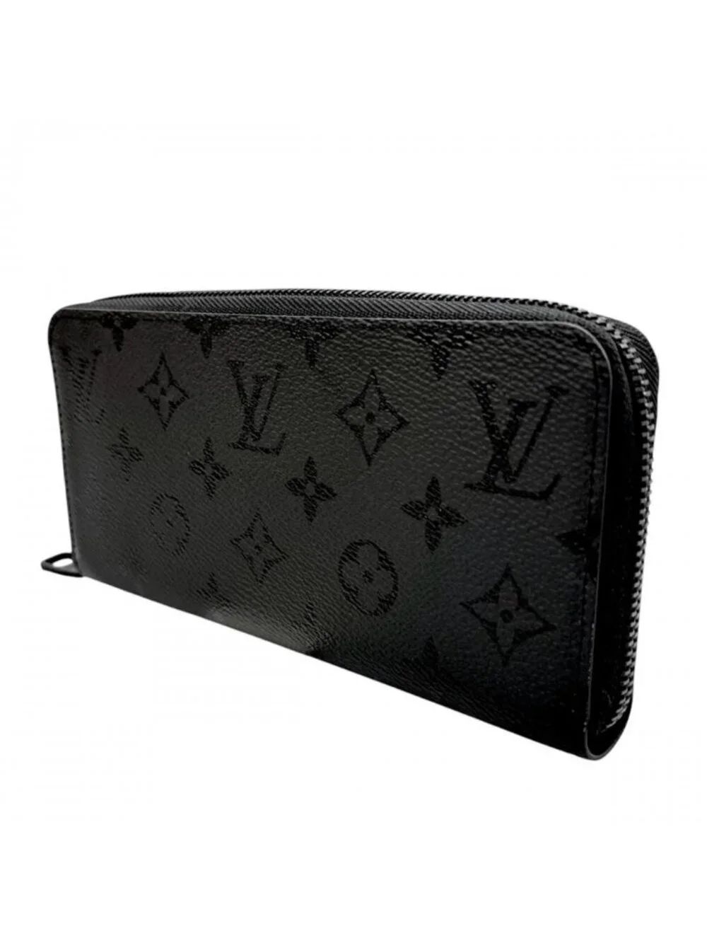 Louis Vuitton Wallet Zippy Horizontal Zip Around Leather Monogram Midnight